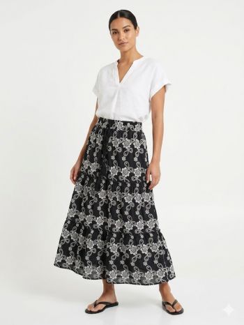 Tiered Maxi Skirt